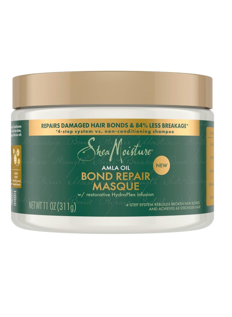 SheaMoisture Bond Repair Masque Amla Oil to Strengthen and Moisturize Hair with Restorative HydroPlex Infusion 11 oz