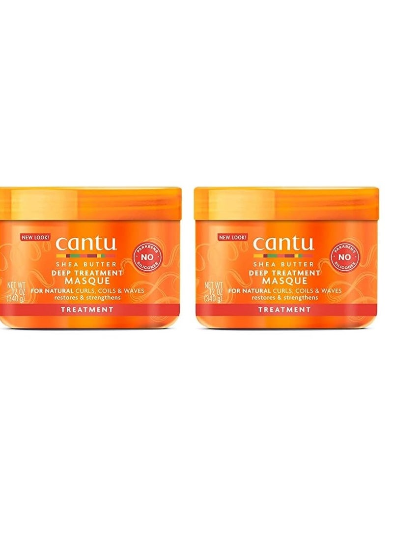 Cantu Deep Treatment Masque with Shea Butter for Natural Hair, 12 oz (Packaging May Vary) (Pack of 2)