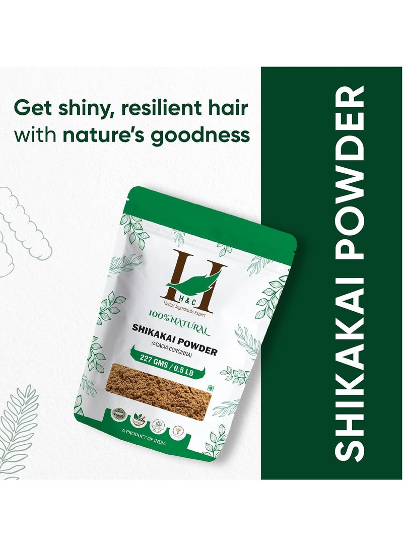H&C Herbal Ingredients Expert 100% Natural Shikakai (Acacia Concinna) Powder For Hair Pack | Excellent Hair Conditioner & Cleanser
