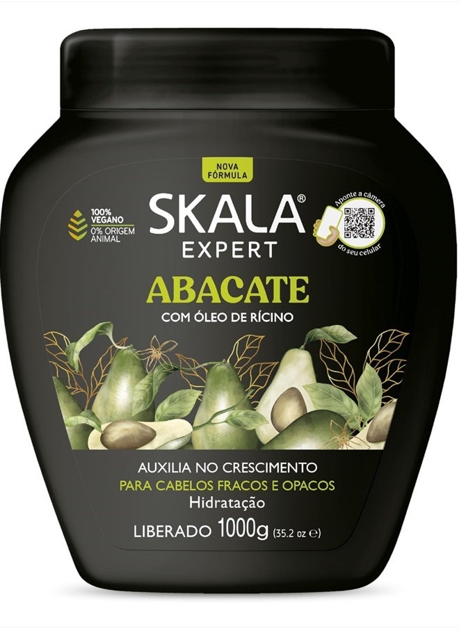 Avocado Hair Cream Hair Treatment Conditioning (1000g) - Imported from Brazil