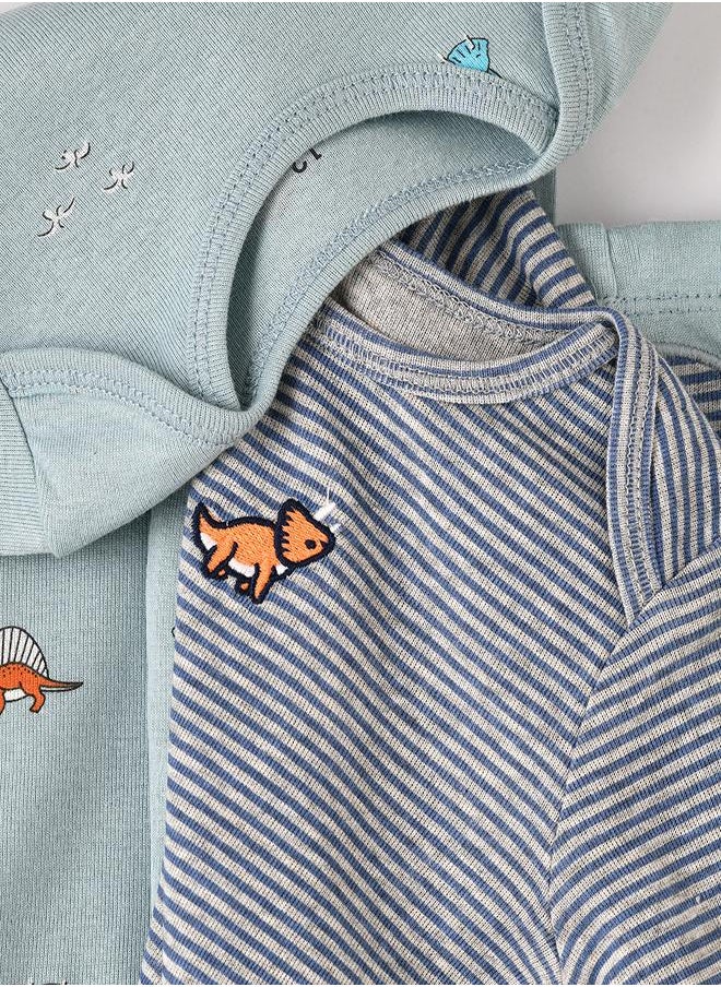 Dino Adventure 3-Piece Baby Bodysuit Set