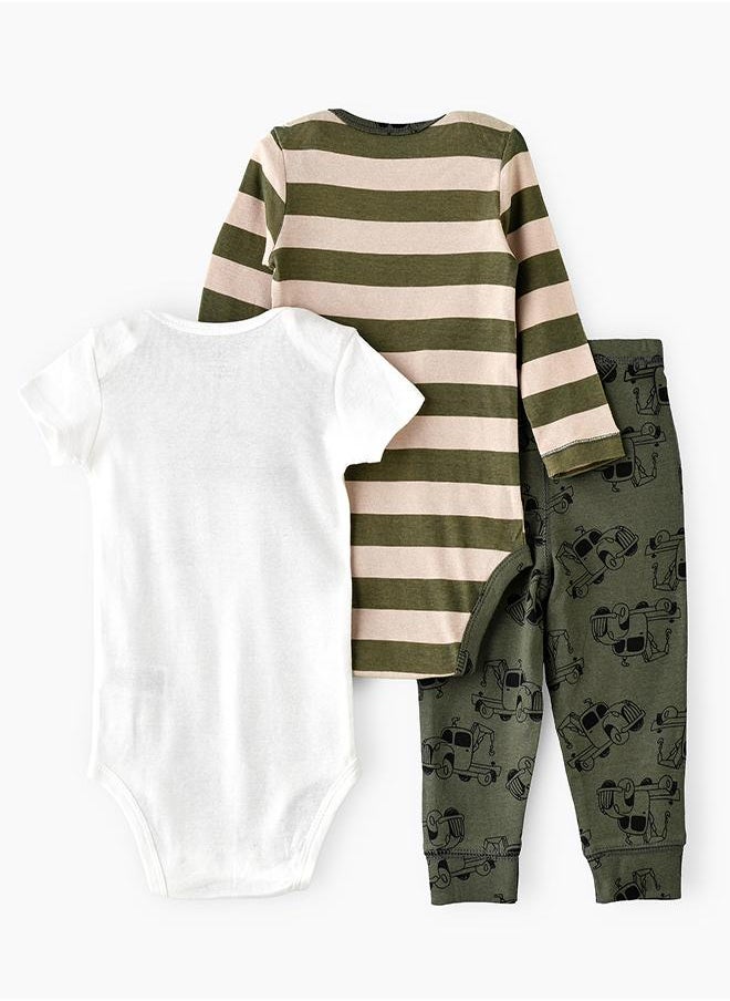 Tow-Truck Adventures 3-Piece Bodysuit Set