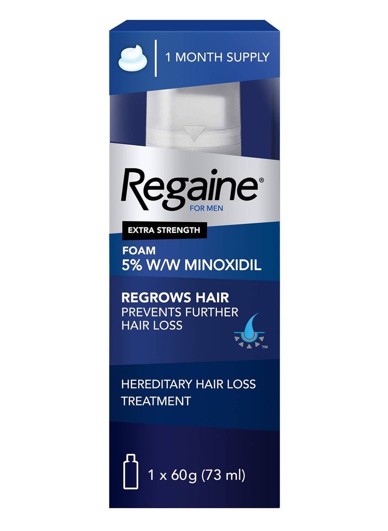 Men 5% Minoxidil Extra Strength Topical Hair Regrowth Foam 73Ml, Pack Of 3'S