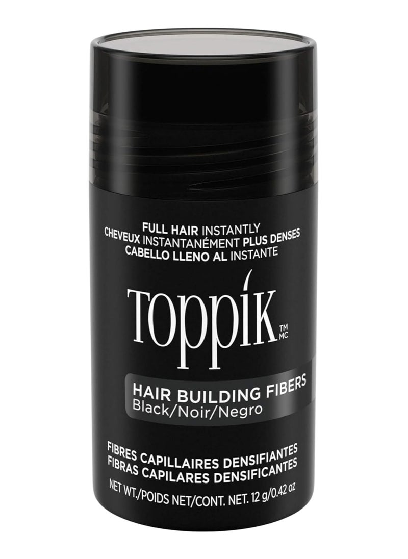 Toppik Hair Building Fibers For Men & Women To Conceal Thinning Hair Instantly Black 12G