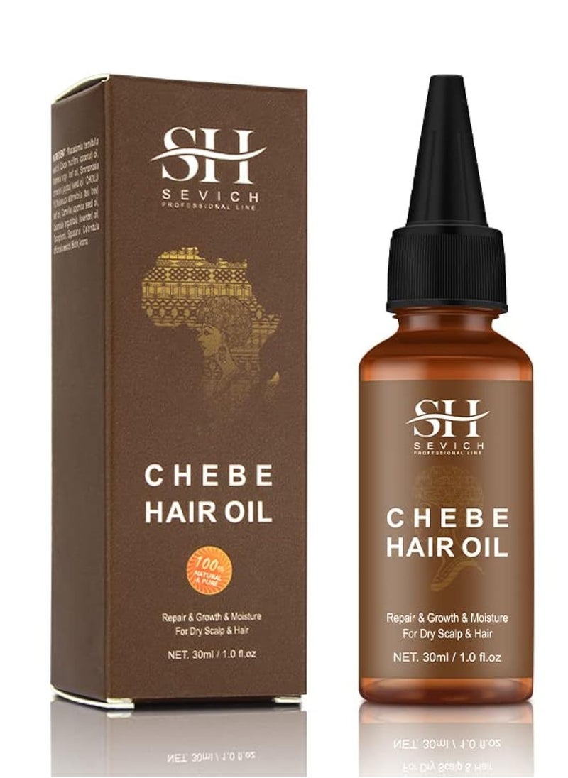 100% Naturals Chebe Hair Oil - SEVICH African Chebe Powder Serum, Hair Loss Treatments Repair Damaged Moisture Hair Regrowth Treatments 30ml