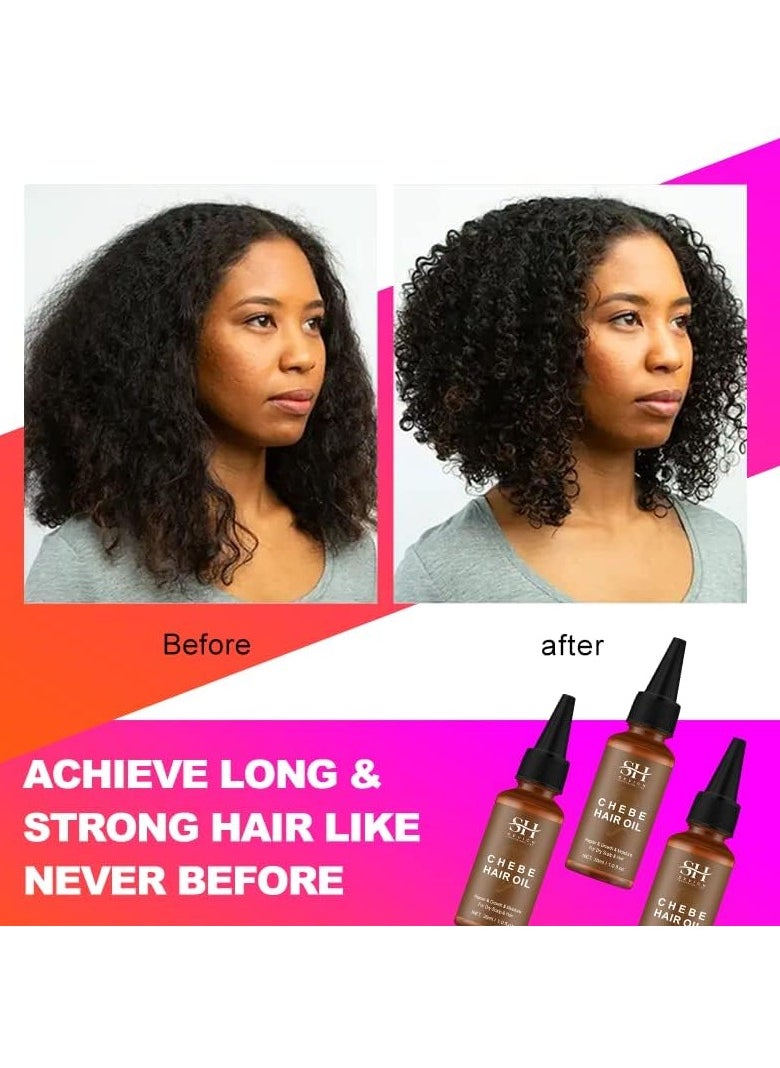 100% Naturals Chebe Hair Oil - SEVICH African Chebe Powder Serum, Hair Loss Treatments Repair Damaged Moisture Hair Regrowth Treatments 30ml