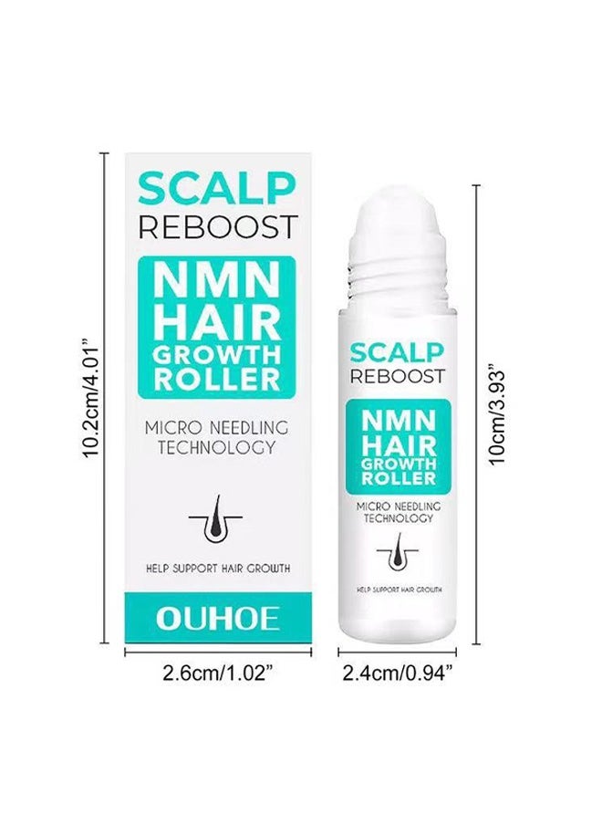 Nmn Hair Growth Roller,Thick Hair Roller Essence, Hair Root Thick Hairline Strengthening,Hair Care Firming,Hair Anti Fall Hair Essence 18ml