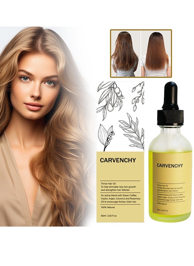 Thrive Hair Oil To Help  Stimulate New Hair Growth And Strengthen Hair Follicles，Improve Frizz Nourish And Repair Hair 60ML