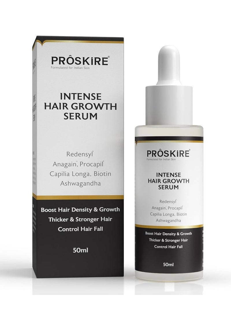 Proskire Intense Hair Growth Serum with Redensyl , Anagain , Procapil , Capilia Longa, Biotin & Ashwagandha