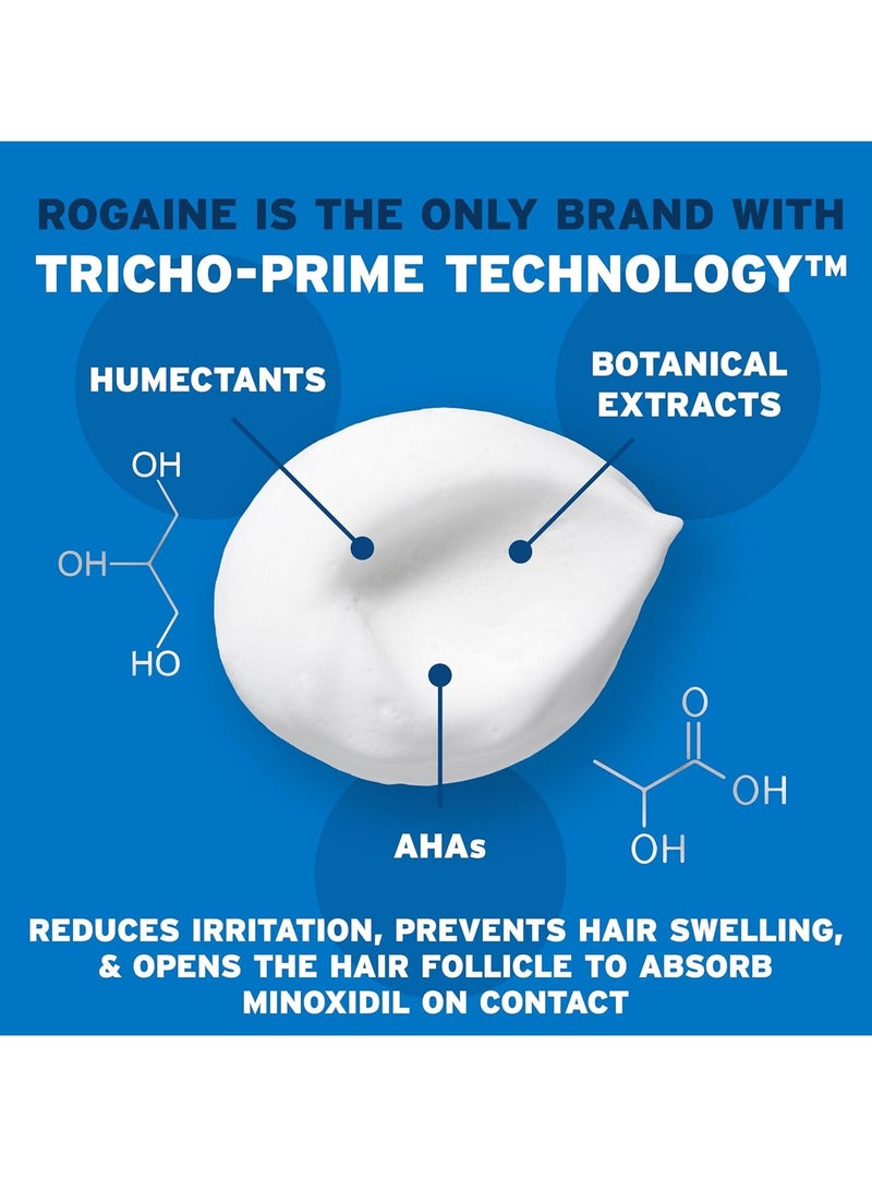 Men's Rogaine 5% Minoxidil Foam for Hair Loss and Hair Regrowth, Topical Treatment for Thinning Hair, 3-Month Supply 2.11 Ounce, 3 Countounce