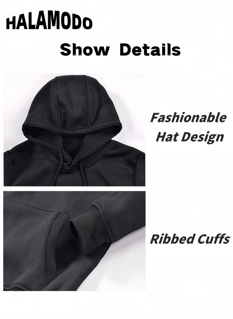 Unisex Hoodies Long-Sleeved Printed Tops Casual Sweatshirts Soft Sportswear Fashion Youth Pullovers with Drawstrings and Large Pockets for Daily Wear