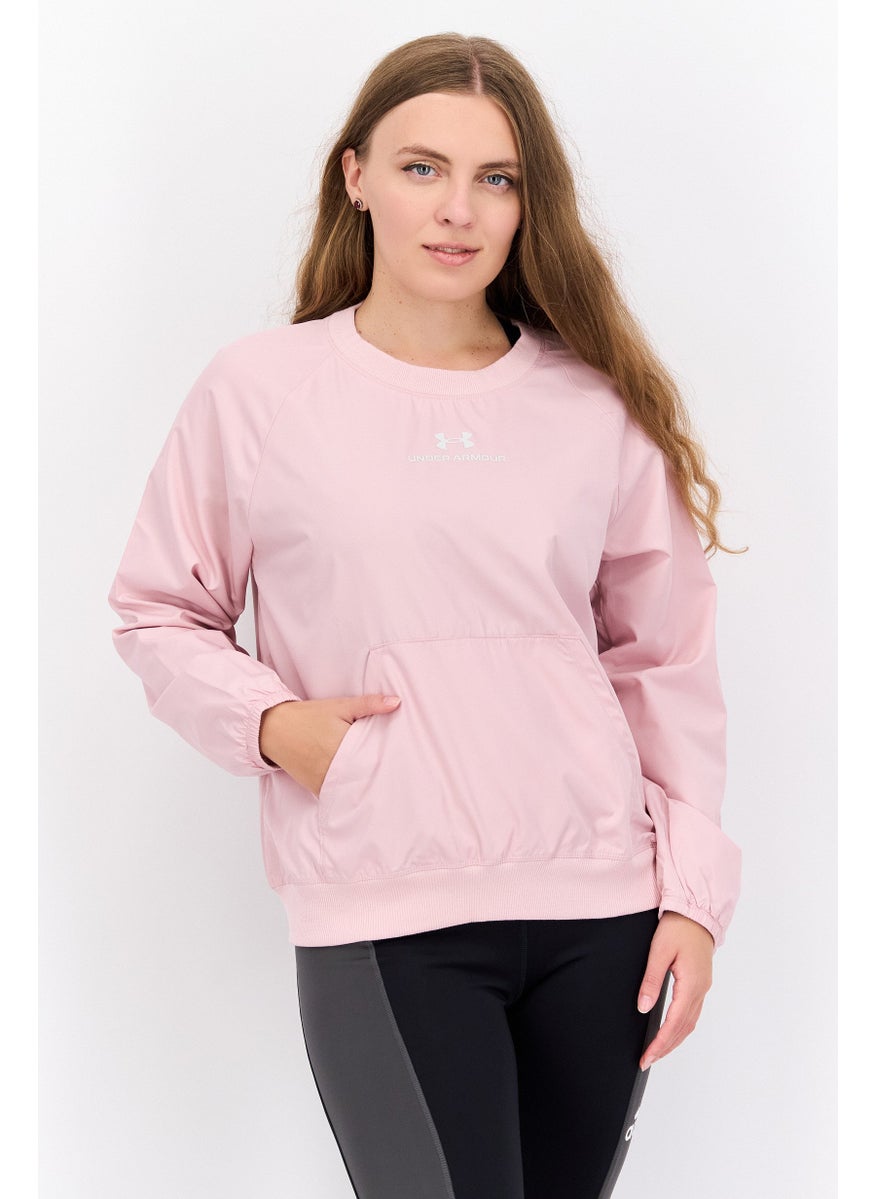 Women Sportswear Fit Long Sleeve Outdoor Sweatshirt, Pink
