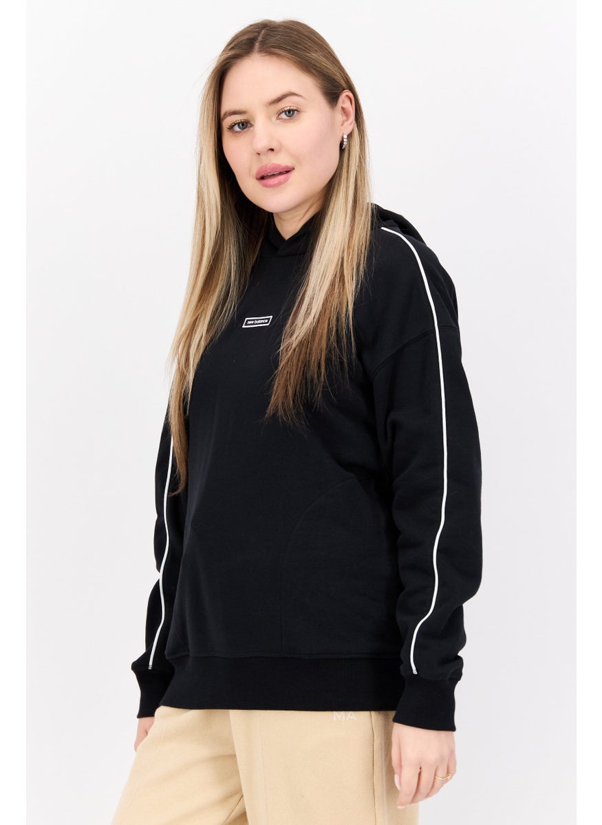Women Sportswear Fit Long Sleeve Outdoor Hoodies, Black