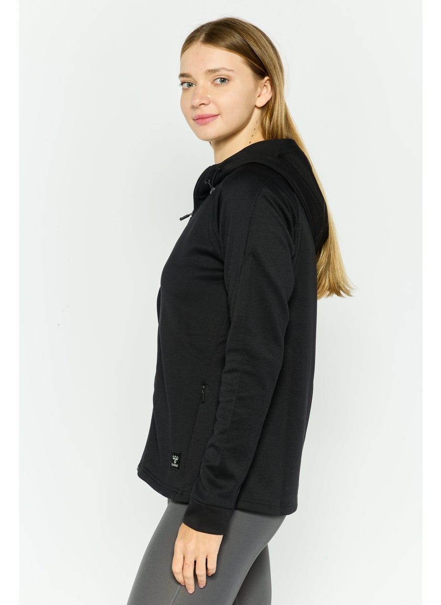 Women Sportswear Fit Full Zip Training Hoodies, Black