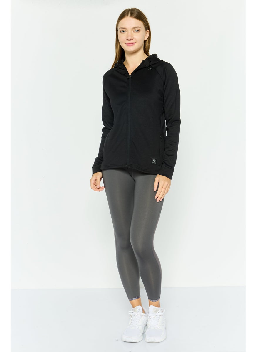 Women Sportswear Fit Full Zip Training Hoodies, Black