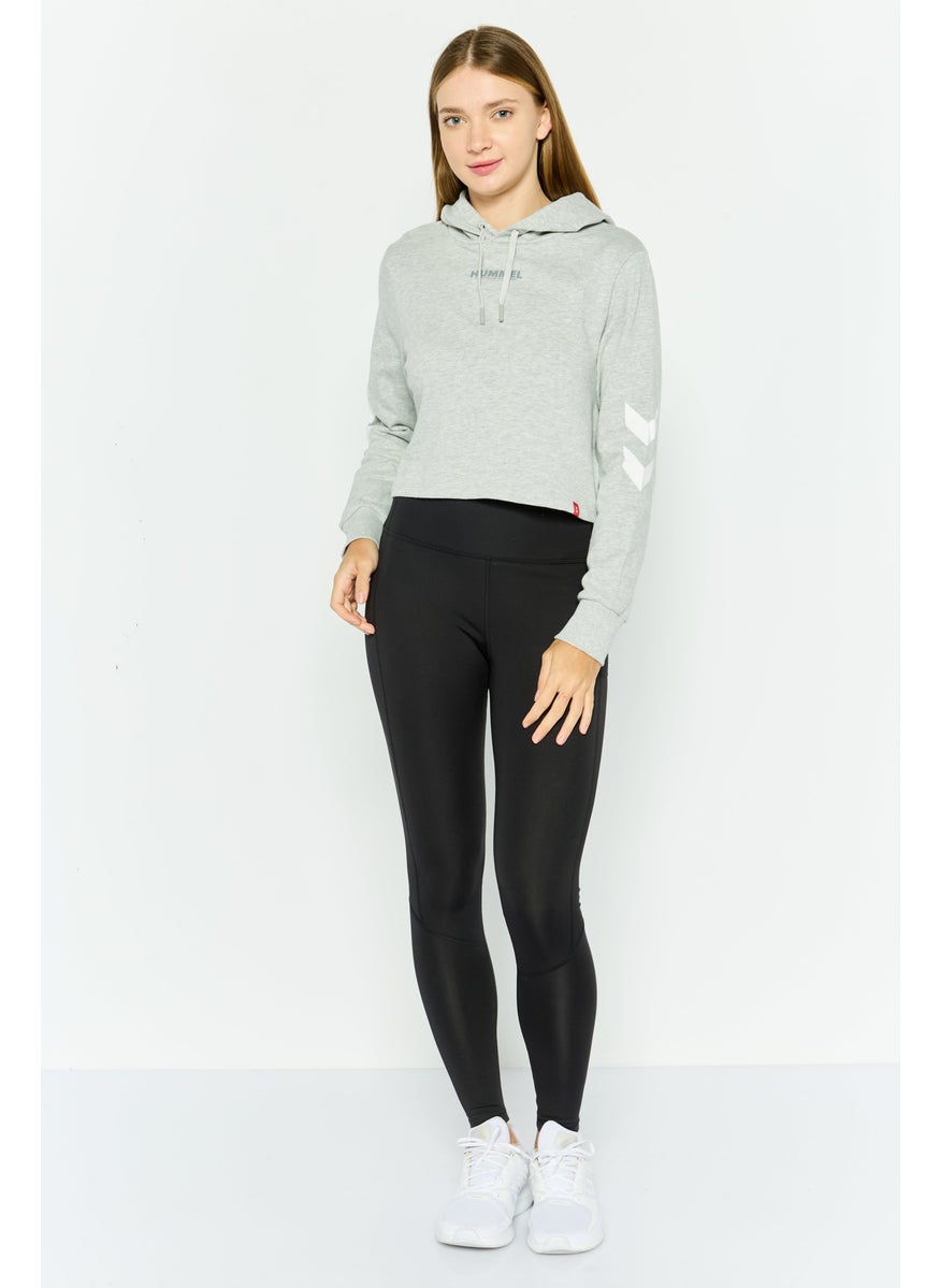 Women Sportswear Fit Long Sleeve Training Hoodie, Grey