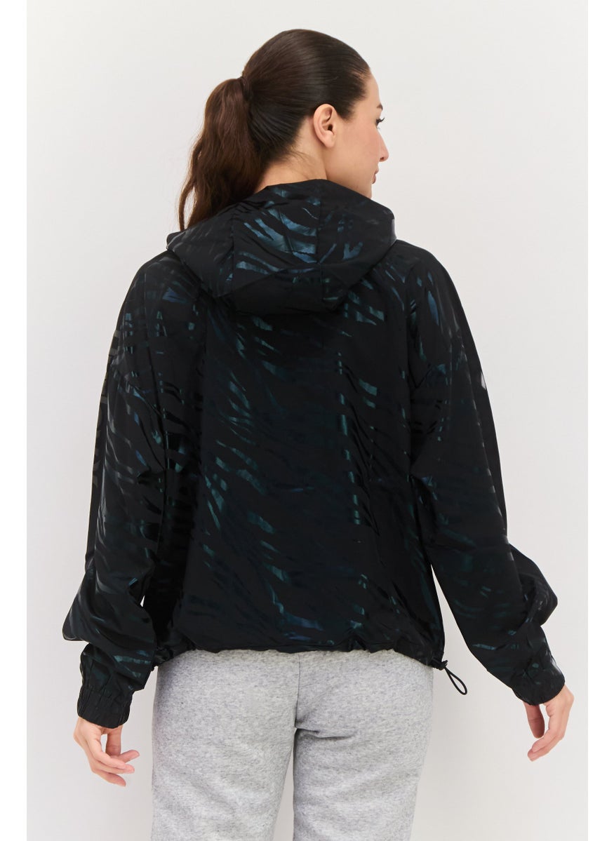 Women Sportswear Fit Half Zip Running Sweatshirt, Black