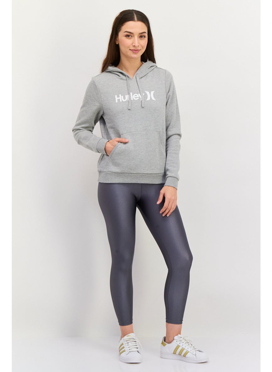 Women Sportswear Fit Long Sleeve Training Sweatshirts, Heather Grey