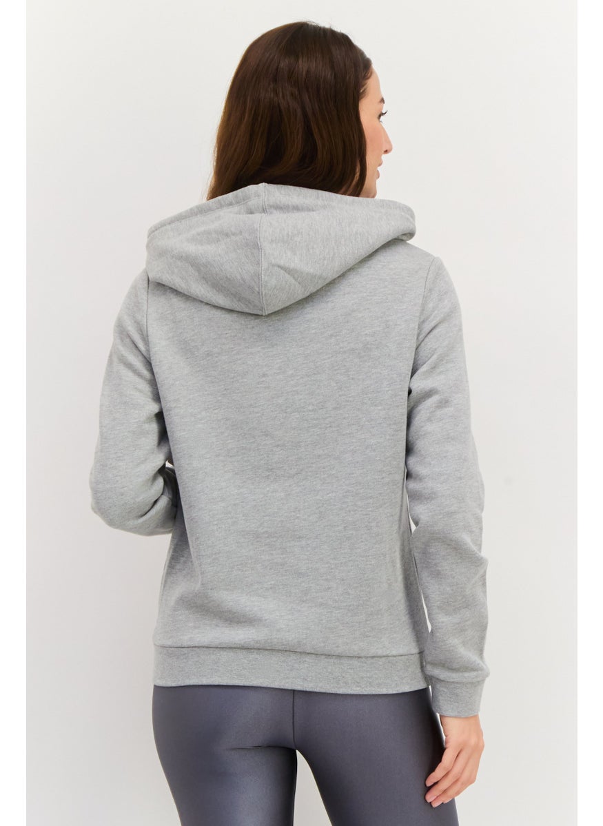 Women Sportswear Fit Long Sleeve Training Sweatshirts, Heather Grey