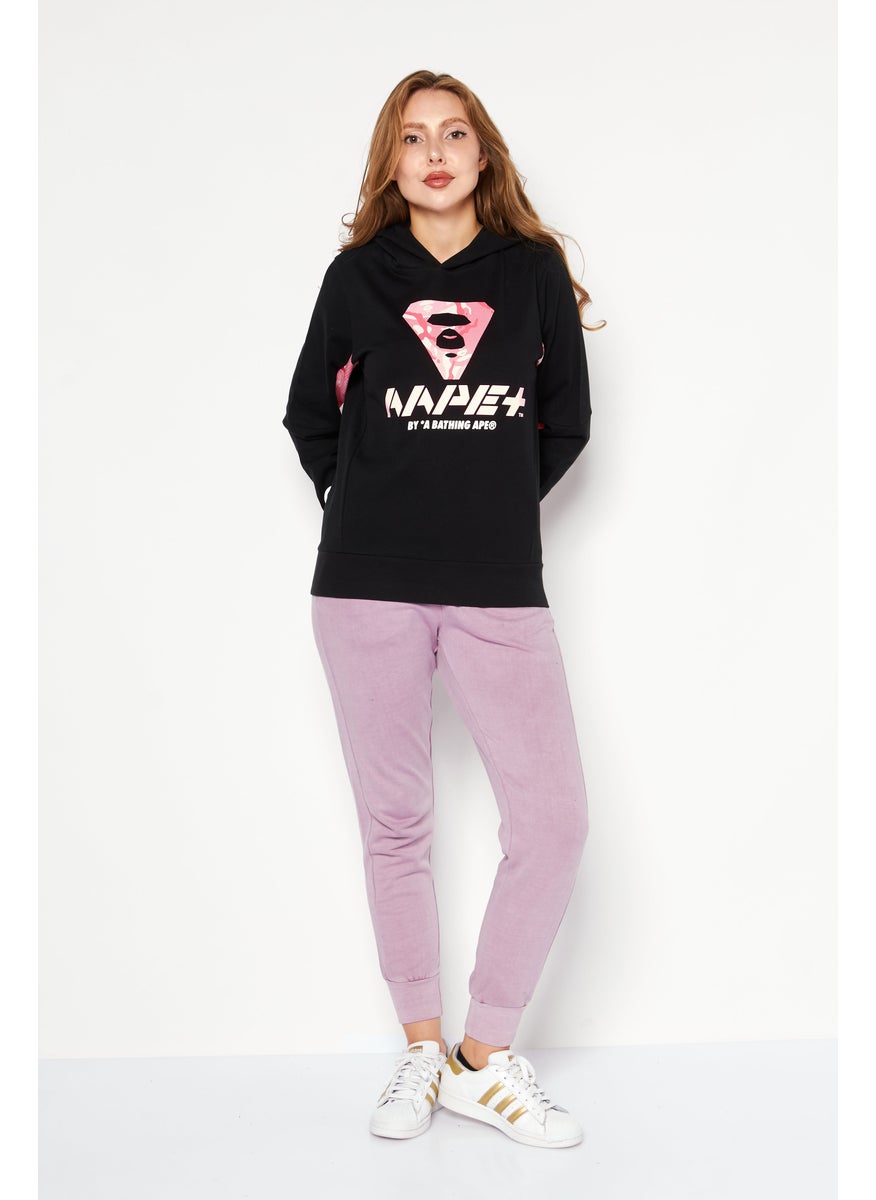 Women Sportswear Fit Long Sleeves Training Sweatshirt, Black