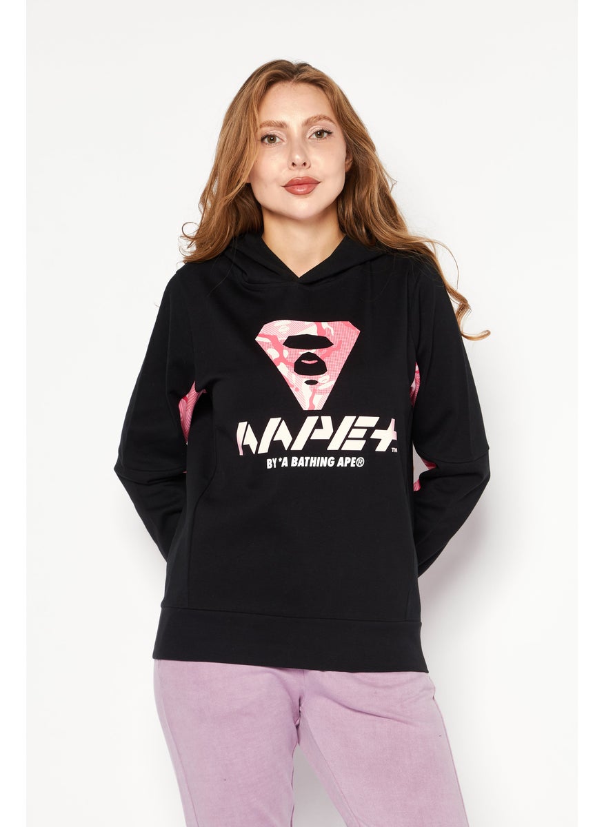 Women Sportswear Fit Long Sleeves Training Sweatshirt, Black