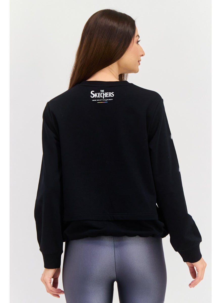 Women Sportswear Fit Training Sweatshirt, Black