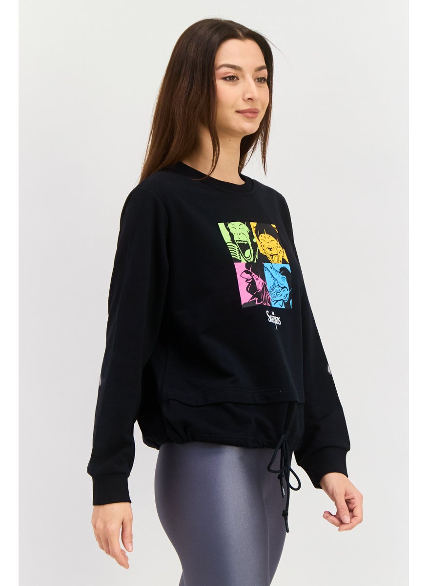 Women Sportswear Fit Training Sweatshirt, Black