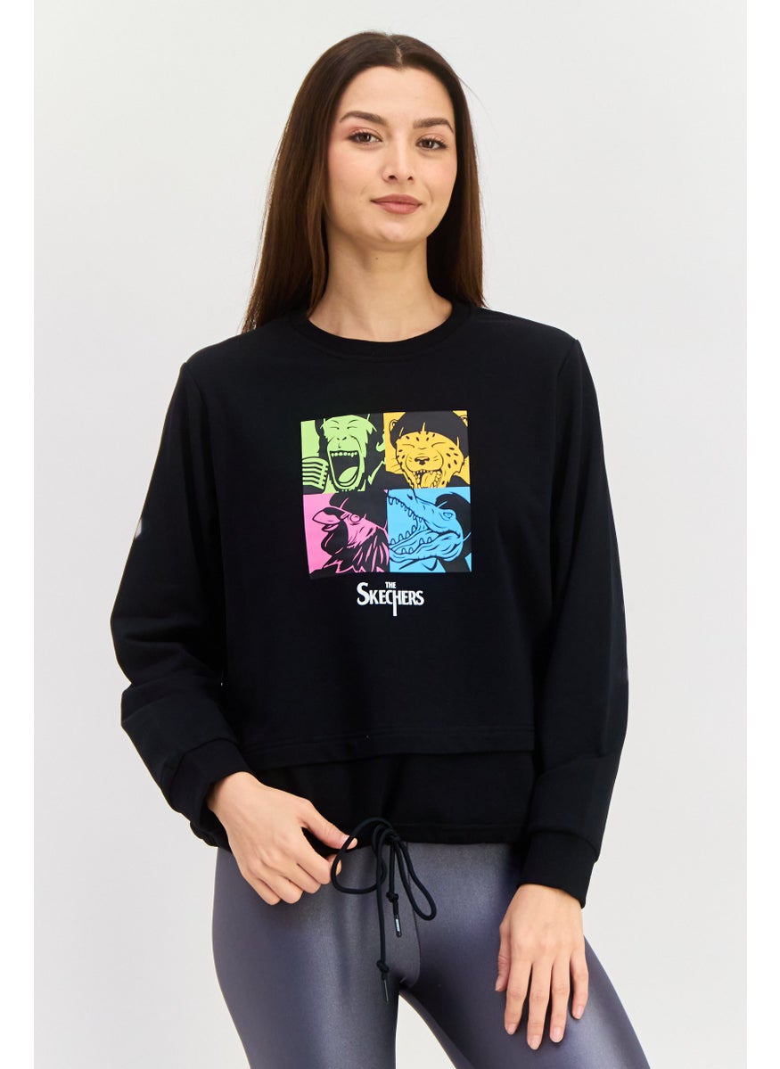 Women Sportswear Fit Training Sweatshirt, Black