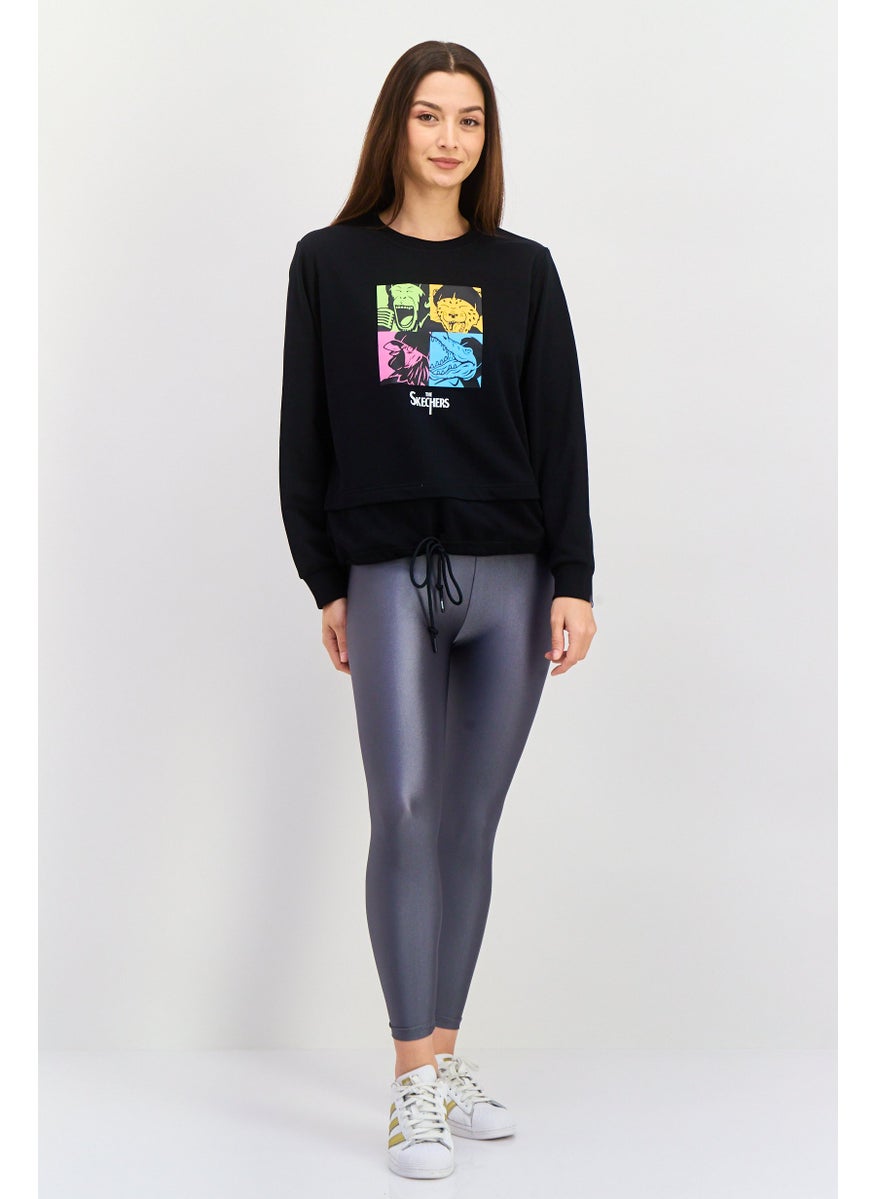 Women Sportswear Fit Training Sweatshirt, Black