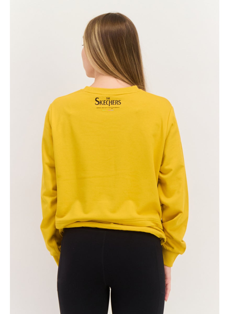 Women Sportswear Fit Training Sweatshirt, Golden Yellow