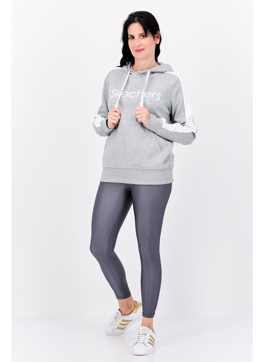 Women Sportswear Fit Long Sleeves Outdoor Sweatshirt, Grey