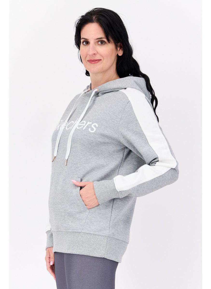 Women Sportswear Fit Long Sleeves Outdoor Sweatshirt, Grey