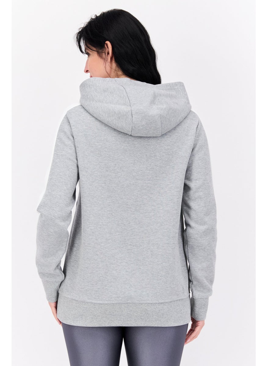 Women Sportswear Fit Long Sleeves Outdoor Sweatshirt, Grey
