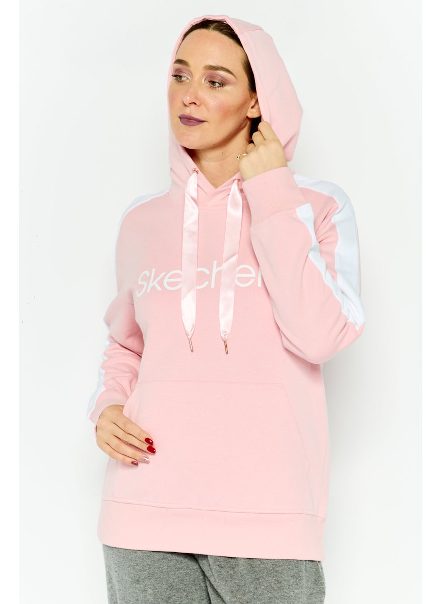 Women Sportswear Fit Long Sleeve Outdoor Sweatshirts, Pink