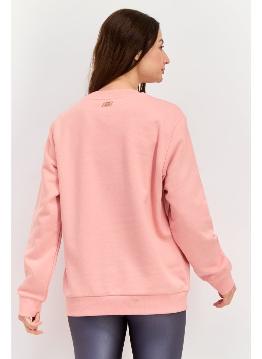 Women Sportwear Fit Long Sleeve Outdoor Sweatshirt, Pink