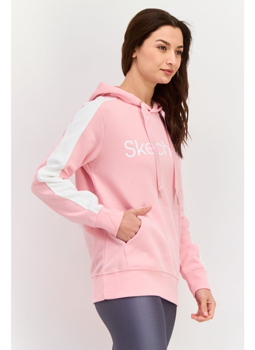 Women Sportswear Fit Long Sleeves Outdoor Sweatshirt, Pink