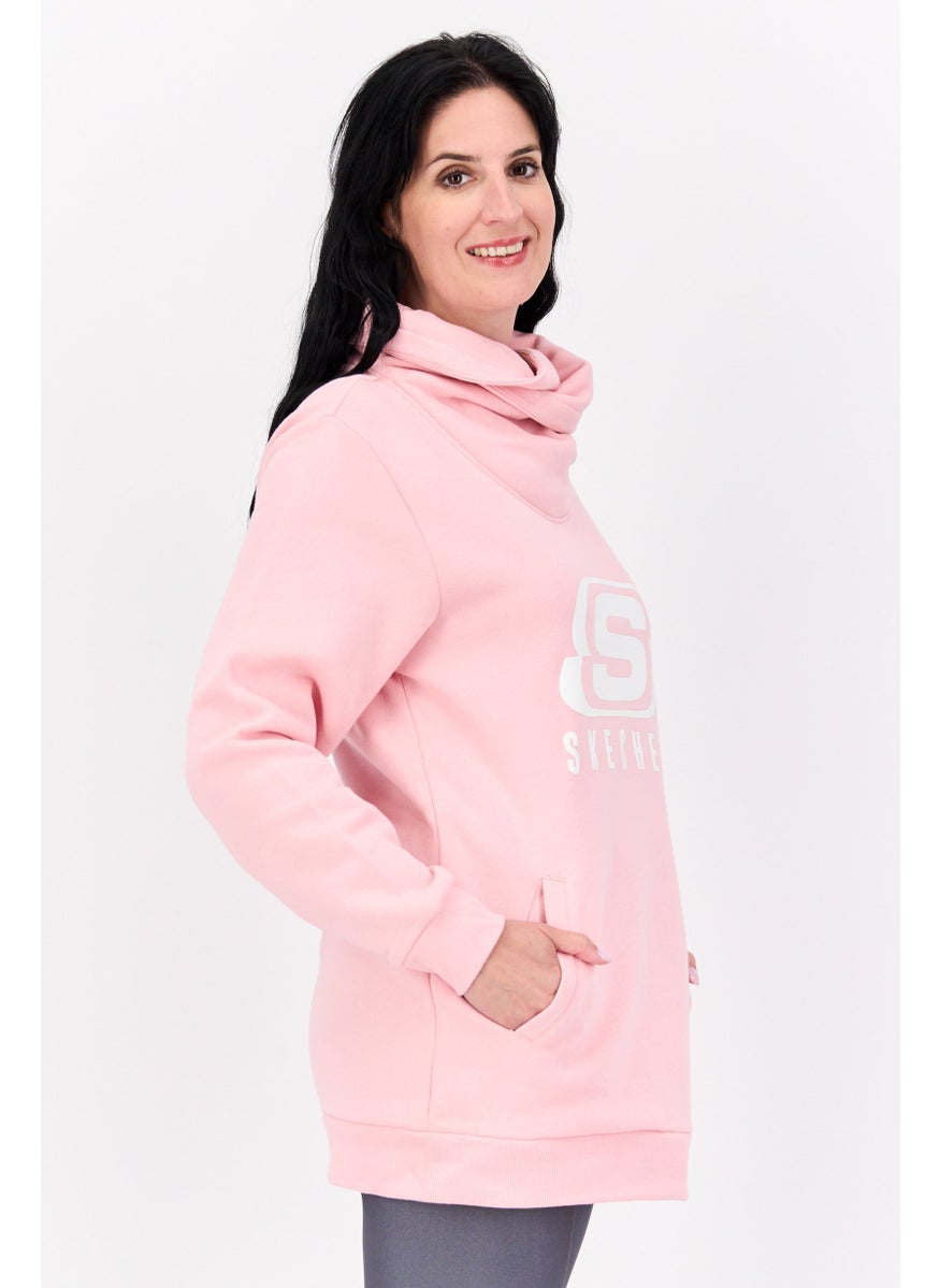 Women Sportswear Fit Long Sleeve Outdoor Sweatshirt, Pink