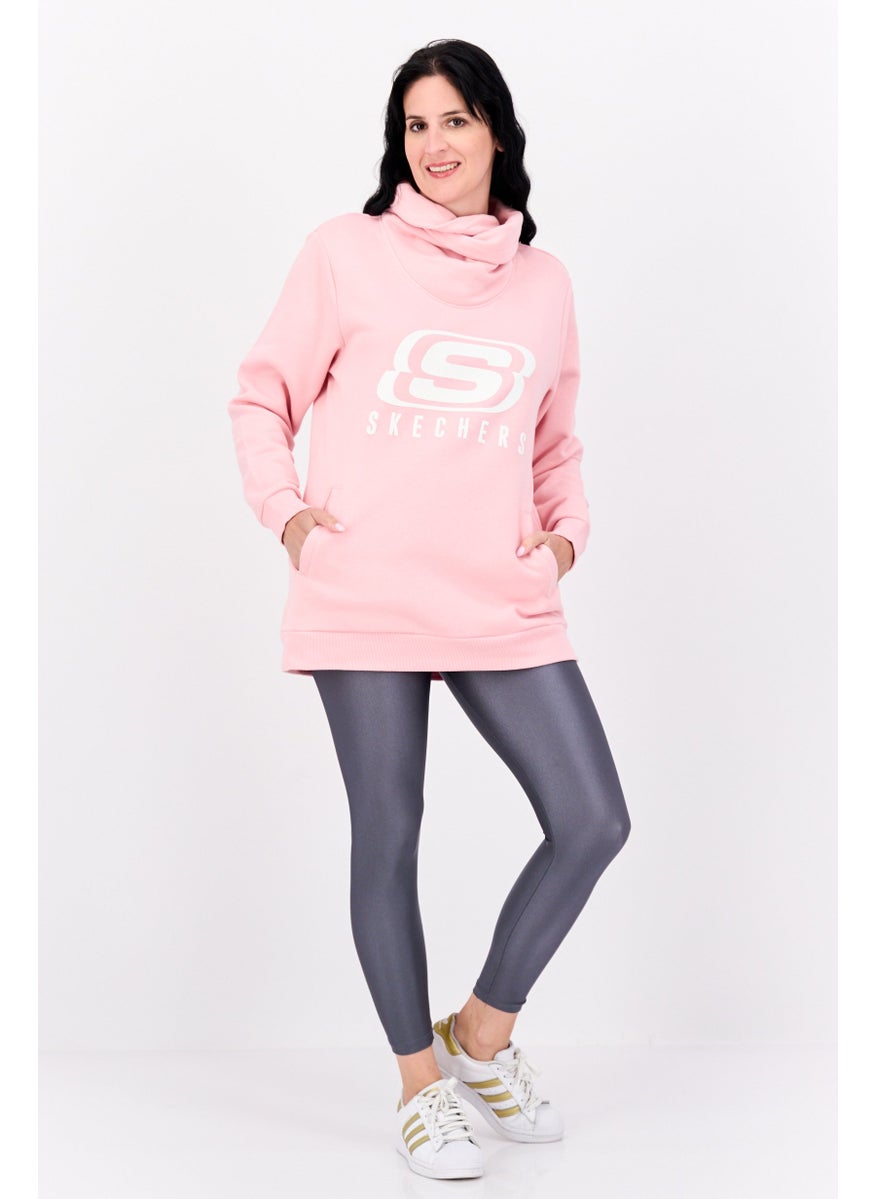 Women Sportswear Fit Long Sleeve Outdoor Sweatshirt, Pink