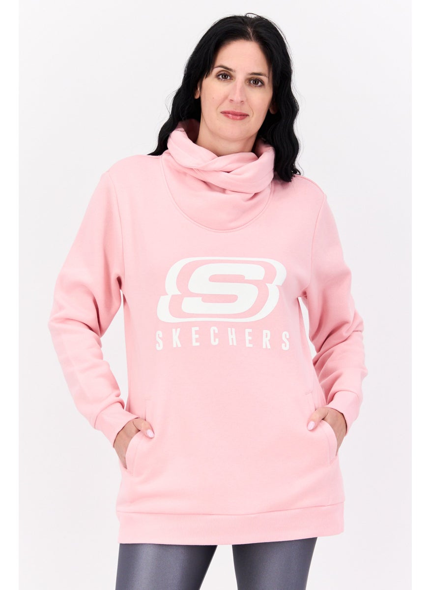Women Sportswear Fit Long Sleeve Outdoor Sweatshirt, Pink
