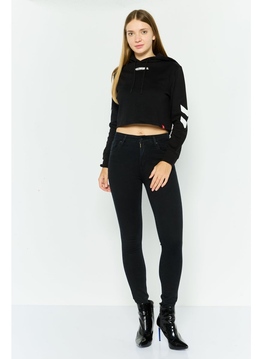 Women Sportswear Fit Long Sleeve Training Hoodies, Black