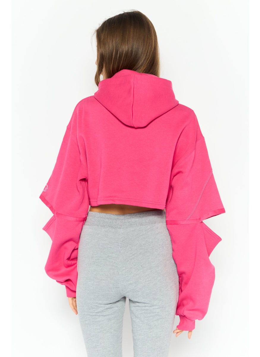 Women Sportswear Fit Long Sleeves Outdoor Sweatshirt, Pink