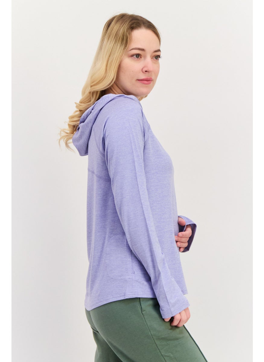 Women Sportswear Fit Long Sleeves Training Sweatshirt, Purple