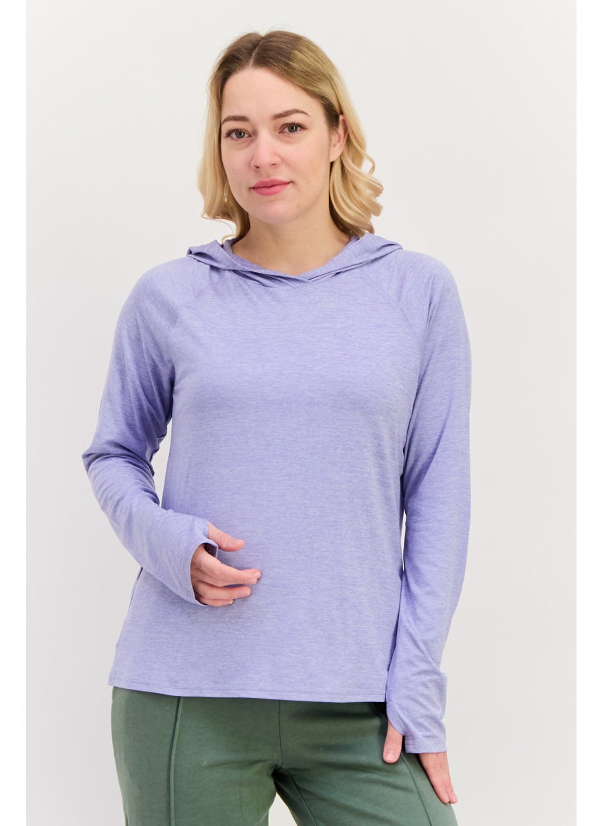 Women Sportswear Fit Long Sleeves Training Sweatshirt, Purple