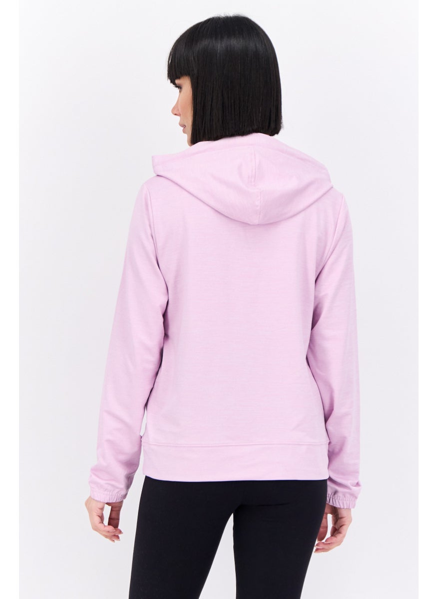 Women Sportswear Fit Long Sleeves Running Sweatshirt, Pink