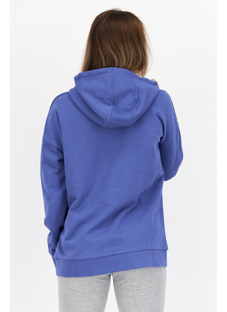 Women Hooded Long Sleeve Brand Logo Sweatshirt, Light Purple
