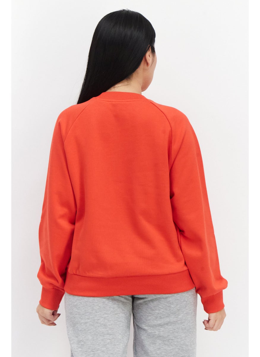 Women Sportswear Fit Outdoor Sweatshirt, Red