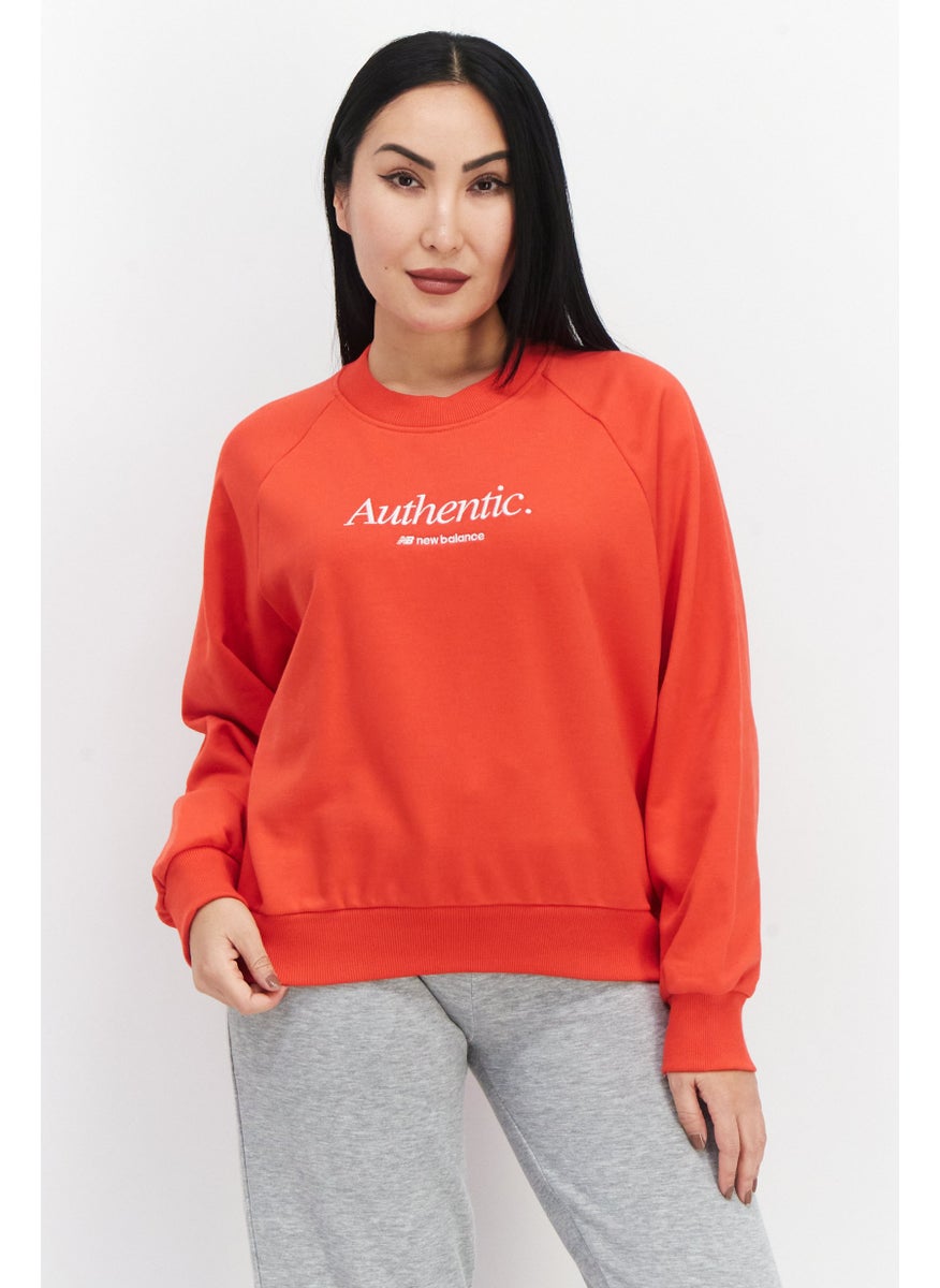Women Sportswear Fit Outdoor Sweatshirt, Red
