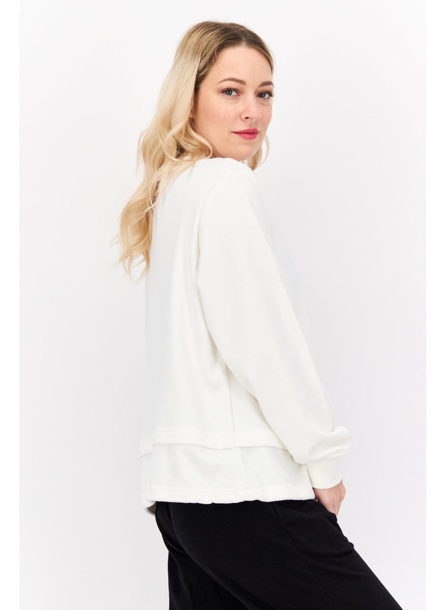 Women Sportswear Fit Training Sweatshirt, White