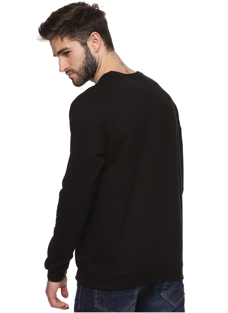 Premium Cotton Full Sleeves Sweatshirt Black