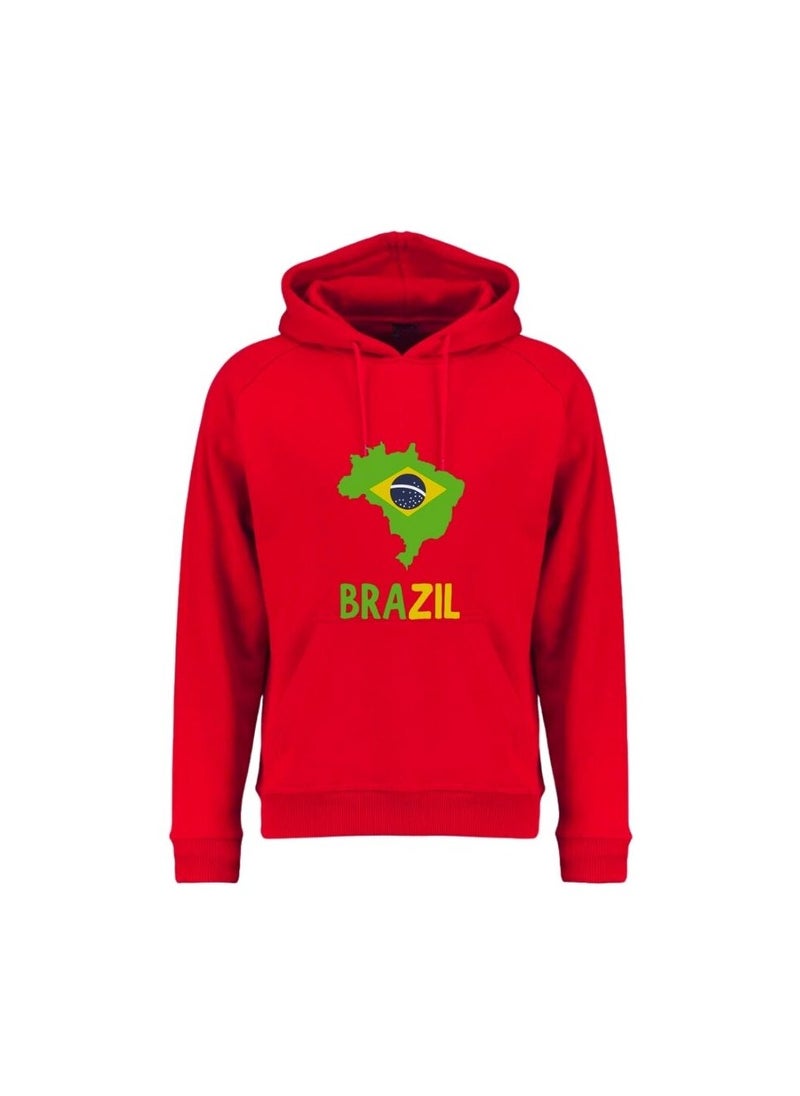 Brazil Women's Hoodie–100% Cotton Fabric|Casual Wear For Travel,Sports&Daily Outfits|Long Sleeve Pullover|Brazil Printed Hoodies